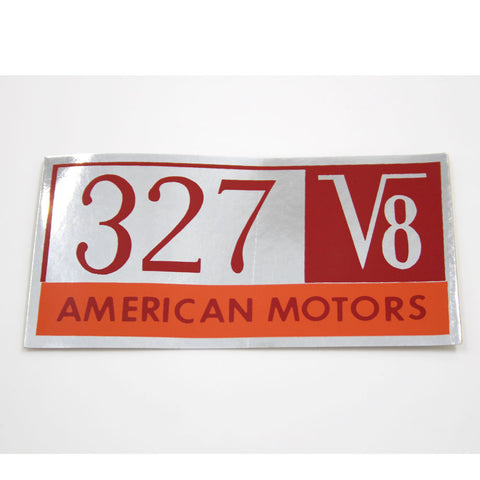 Valve Cover Decal, 327 V8 "American Motors", 1966 AMC