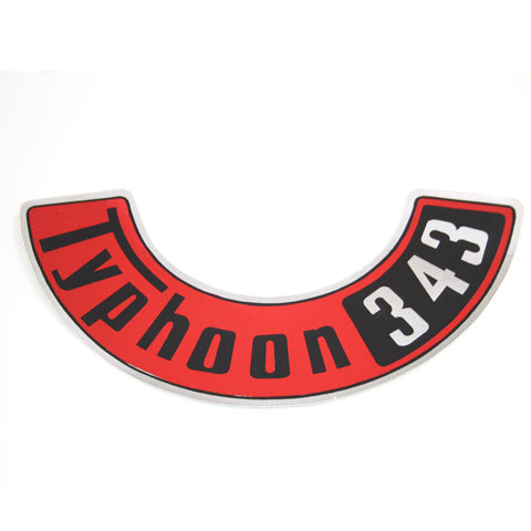 Air Cleaner Decal, 343 Typhoon, 1967 AMC