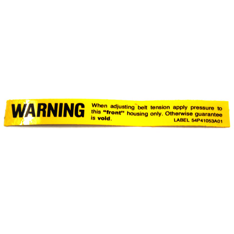 Alternator Warning Decal, 54P41053A01, 1963-65 Rambler