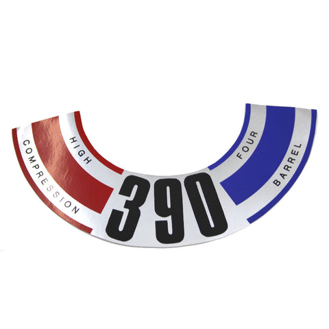 Air Cleaner Decal, 390 4V High Compression, 1970 AMC AMX