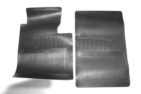 Floor Mat Set, OE Style Rubber with American Motors logo, 1968-70 AMC AMX, Javelin (18 Colors) - Drop ships in approx. 1 month