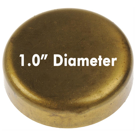 Brass Freeze Expansion Plug, 1", 1966-91 AMC & Jeep V8