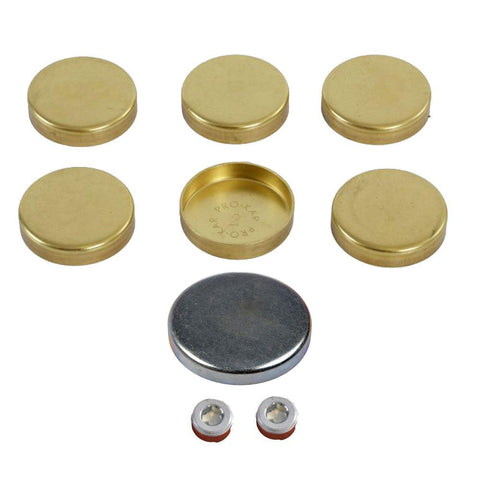 Brass & Galvanized Steel Freeze Expansion Plug Kit, 9-Piece Kit, 1964-88 AMC & 1965-91 Jeep 6 Cylinder