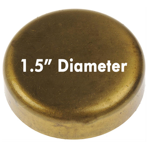 Brass Freeze Expansion Plug, 1.5", 1966-91 AMC & Jeep V8