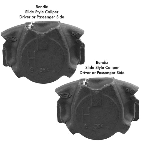 Caliper Set, Front Disc Brake, Bendix Slide Type, 1974-80 AMC, Jeep - Requires Your Cores For Rebuilding (4-6 week turnaround)
