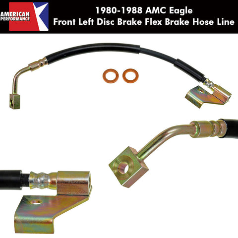 Disc Brake Hose, Front Left, 1980-88 AMC Eagle