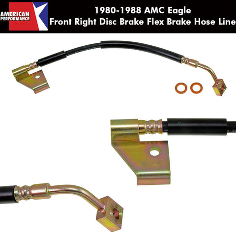 Disc Brake Hose, Front Right, 1980-88 AMC Eagle