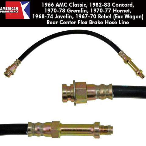 Drum Brake Hose, Front, 1966-1983 AMC