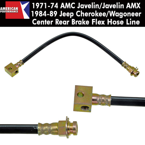 Drum Brake Hose, Rear, 1971-74 AMC Javelin, Javelin AMX, 1984-89 Jeep Cherokee/Wagoneer