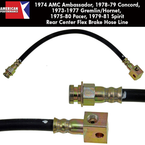 Drum Brake Hose, Rear, 1973-80 AMC