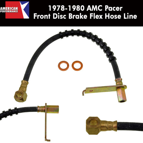 Overstock - Disc Brake Hose, Front, 1978-80 AMC Pacer