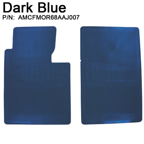 Floor Mat Set, OE Style Rubber with American Motors logo, 1968-70 AMC AMX, Javelin (18 Colors) - Drop ships in approx. 1 month