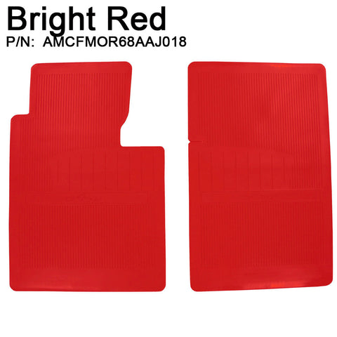 Floor Mat Set, OE Style Rubber with American Motors logo, 1968-70 AMC AMX, Javelin (18 Colors) - Drop ships in approx. 1 month