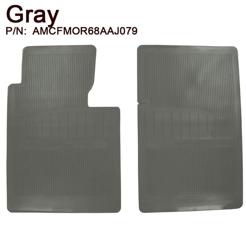 Floor Mat Set, OE Style Rubber with American Motors logo, 1968-70 AMC AMX, Javelin (18 Colors) - Drop ships in approx. 1 month