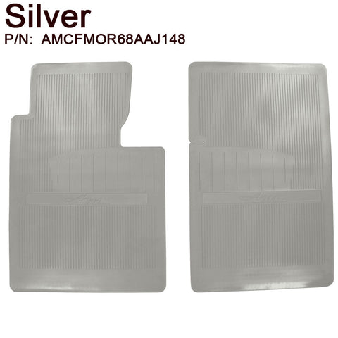 Floor Mat Set, OE Style Rubber with American Motors logo, 1968-70 AMC AMX, Javelin (18 Colors) - Drop ships in approx. 1 month