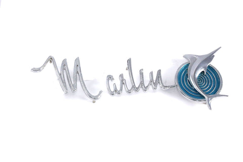 Fender or Dash Emblem, "Marlin", 6" x 3", 1965-67 Rambler Marlin (3 Required)