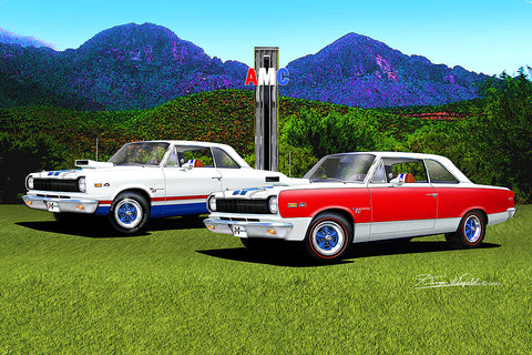 Fine Art Print, AMC Special Edition 20"x30", By Danny Whitfield - The Rambler Rebels Arizona Edition - AMC Lives
