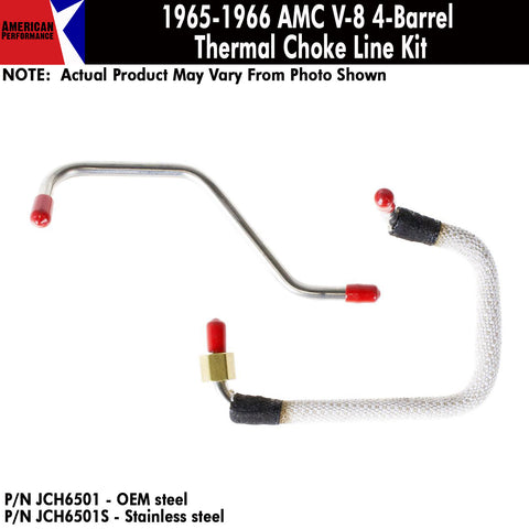 Thermal Choke Lines, V-8 w/4-Barrel Carburetor, 1965-66 Rambler (OE Steel or Stainless) Drop ships in approx. 4-6 weeks