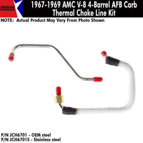 Thermal Choke Lines, V-8 w/4-Barrel AFB Carburetor, 1967-69 AMC (OE Steel or Stainless) Drop ships in approx. 4-6 weeks