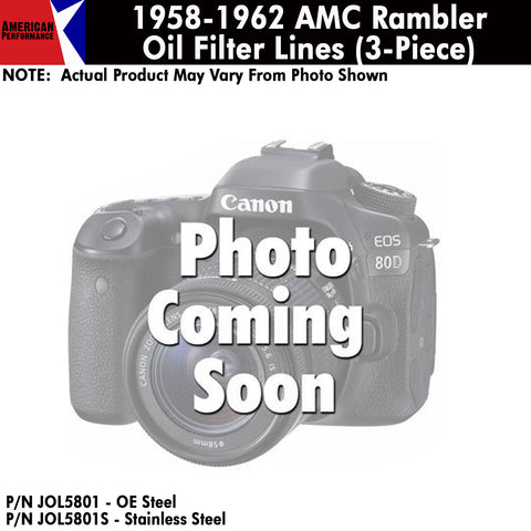 Oil Filter Lines, 1956-62 Rambler (OE Steel or Stainless) Drop Ships in 4 to 6 weeks