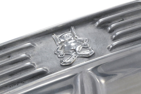 Valve Cover Kit, Gremlin Man Logo, Finned Polished Aluminum, 1970-78 AMC Gremlin w/V-8 Engine - Allow approximately 3-4 weeks for manufacturing plus shipping