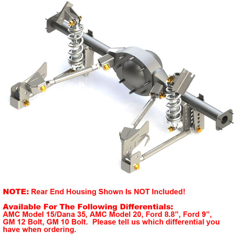 Rear 4-Link Coil-Over Suspension System, 1970-78 AMC Gremlin - Drop ships in approx. 4-6 weeks