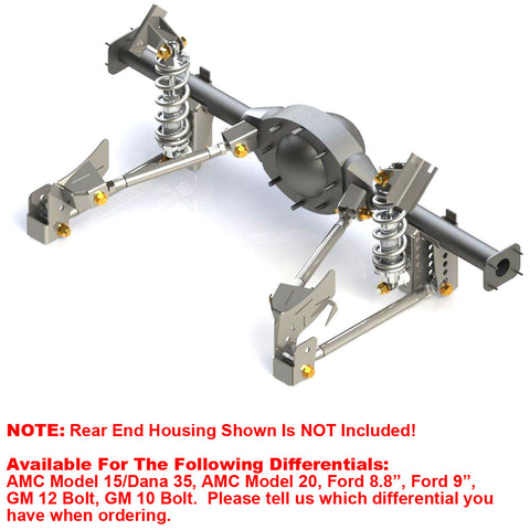 Rear 4-Link Coil-Over Suspension System, 1970-77 AMC Hornet - Drop ships in approx. 4-6 weeks