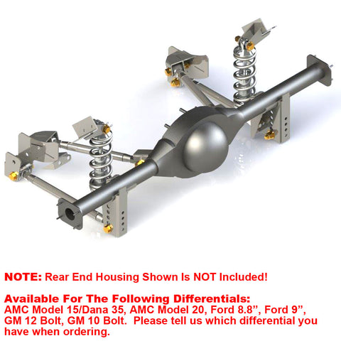 Rear 4-Link Coil-Over Suspension System, 1979-83 AMC Spirit - Drop ships in approx. 4-6 weeks