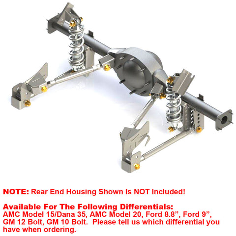 Rear 4-Link Coil-Over Suspension System, 1978-83 AMC Concord - Drop ships in approx. 4-6 weeks
