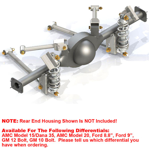 Rear 4-Link Coil-Over Suspension System, 1967-69 AMC Rebel - Drop ships in approx. 4-6 weeks