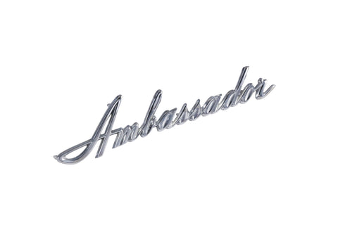 Grille Emblem, "Ambassador"Script, 7" & 8" Sizes, 1969 AMC Ambassador (1 Required)