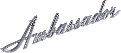 Grille Emblem, "Ambassador"Script, 7" & 8" Sizes, 1969 AMC Ambassador (1 Required)