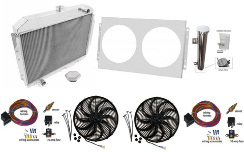 Radiator, Aluminum 4-Row Master Kit, 1970-78 AMC Gremlin, 1970-77 AMC Hornet - Drop ships in approx. 1-3 weeks