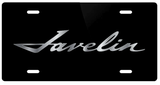 AMC Javelin License Plate - Silver on Black