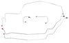 Clearance - Disc Brake Line, Power Front, 5-Piece, OE Steel - 1971-74 AMC Javelin, Javelin AMX