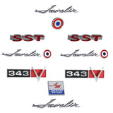 Emblem Kit, Complete Exterior, 1969 AMC Javelin SST 343