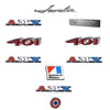 Emblem Kit, Complete Exterior, 1971 AMC Javelin AMX 401 - AMC Lives