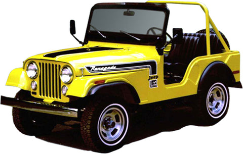 Decal and Stripe Kit, Factory Authorized Reproduction, 1974 AMC Jeep Renegade (1 Color Choice) - AMC Lives