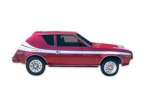 Decal and Stripe Kit, Factory Authorized Reproduction, 1977 AMC Gremlin X (6 Colors) - AMC Lives
