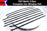 Window Felt/Beltline Weatherstrip Kit, 1967 AMC Marlin