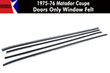 Window Felt/Beltline Weatherstrip Kit, 1975-76 AMC Matador, 2-Door Coupe