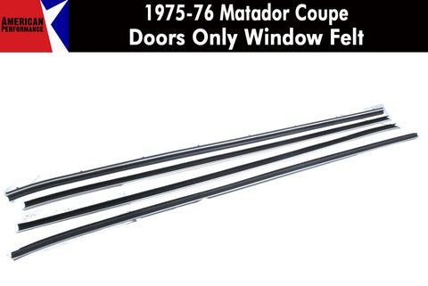 Window Felt/Beltline Weatherstrip Kit, 1975-76 AMC Matador, 2-Door Coupe - AMC Lives