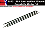Window Felt/Beltline Weatherstrip Kit, 1975-80 AMC Pacer, With Vent Window