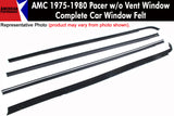 Window Felt/Beltline Weatherstrip Kit, 1975-80 AMC Pacer, w/o Vent Window