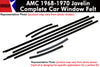 Window Felt/Beltline Weatherstrip Kit, 1968-70 AMC Javelin - AMC Lives