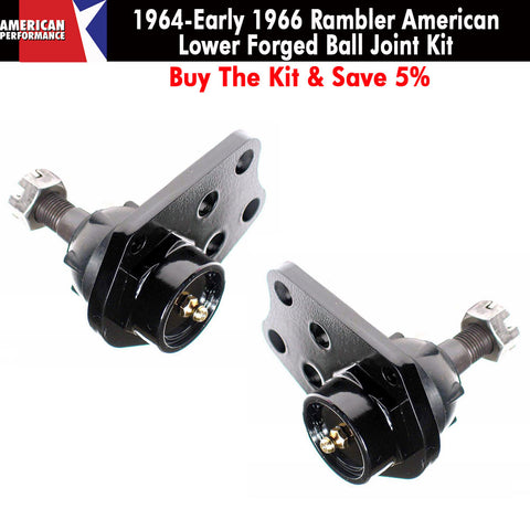 Ball Joint Kit, Lower, Forged, 1964-Early 66 Rambler American- Limited Lifetime Warranty - AMC Lives