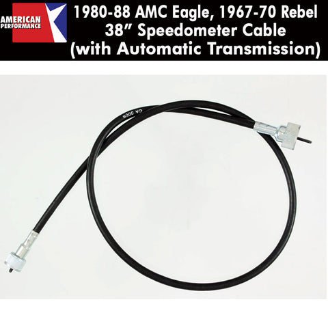 Speedometer Cable, 38" w/Automatic & Cruise, 1980-84 AMC Eagle, 1967-70 Rebel - AMC Lives