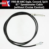 Speedometer Cable, 81", w/o Cruise, 1980-88 AMC Eagle, 1980-83 Concord/Spirit