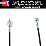 Speedometer Cable, 63" Lower, w/Cruise Control, 1971-79 AMC