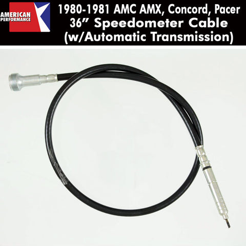 Speedometer Cable, 36" w/Automatic, 1980-81 AMC AMX, Concord, Pacer